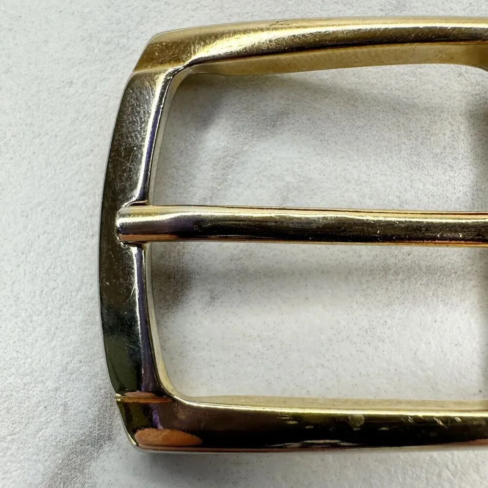 Ribco Vintage Gold Tone Simple Basic Belt Buckle Made in USA